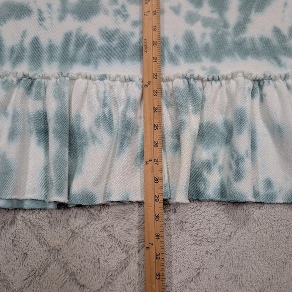Free People Dress Womens S White Green Jade Tie Dye Aurora Sweatshirt Chic Boho - Picture 8 of 10